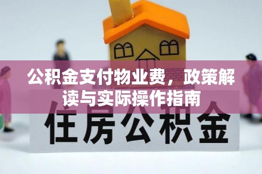 宁远公积金支付物业费，政策解读与实际操作指南