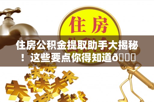 宁远住房公积金提取助手大揭秘！这些要点你得知道😎
