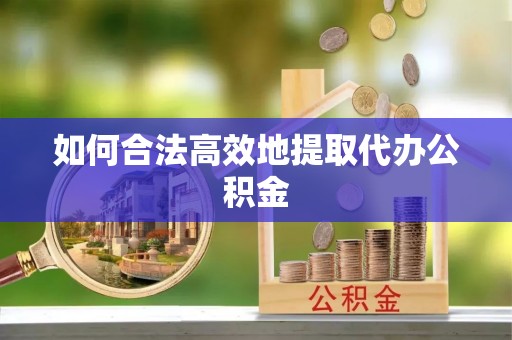 宁远如何合法高效地提取代办公积金